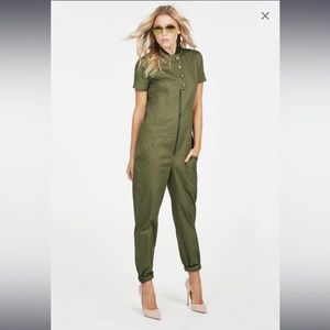 Olive Green Jumpsuit - Project Runway JustFab